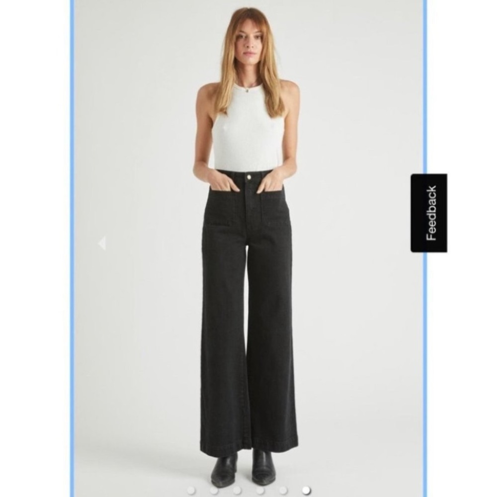 NWT Free People Rollas Sailor Long Jeans High-Rise Wide Leg Flare